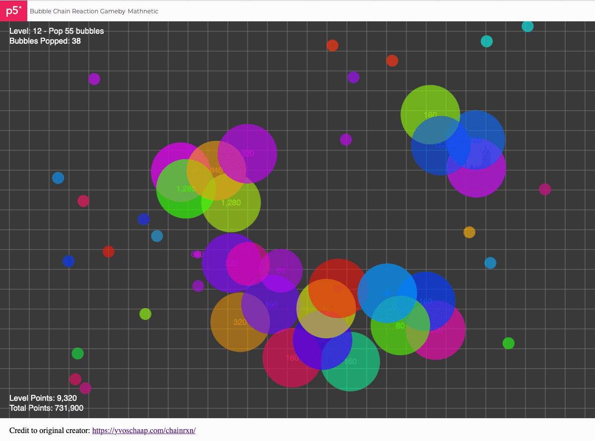 Bubble Chain Reaction Game
